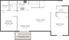 two bed room apartment floor plan
